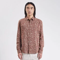 Chemise Regular Imprimé Fleur Coton -Men's Clothing Soldes Boutique 1003176 13714 V2