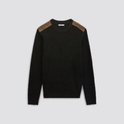 Pull à Col Rond Et Patch épaule 15 Pull à Col Rond Et Patch épaule -Men's Clothing Soldes Boutique 1003233 18005 V11