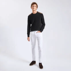 Pull à Col Rond Et Patch épaule 12 Pull à Col Rond Et Patch épaule -Men's Clothing Soldes Boutique 1003233 18005 V6