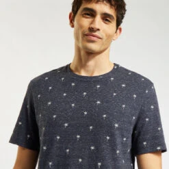 Tee Shirt Matière Fantaisie Et Imprimé All Over 11 Tee Shirt Matière Fantaisie Et Imprimé All Over -Men's Clothing Soldes Boutique 1003510 11307 V4