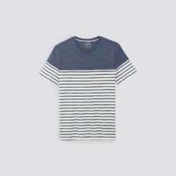Tee Shirt Colorblock Marinière -Men's Clothing Soldes Boutique 1003511 11845 V11