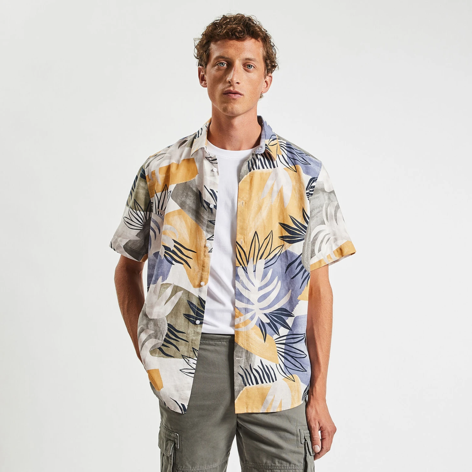 Chemisette Regular Imprimée Lin Coton 2 Chemisette Regular Imprimée Lin Coton – Image 2