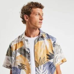 Chemisette Regular Imprimée Lin Coton 12 Chemisette Regular Imprimée Lin Coton -Men's Clothing Soldes Boutique 1003536 19100 V4