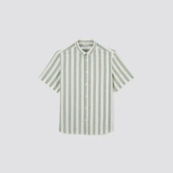Chemisette Regular Rayures Coton Lin -Men's Clothing Soldes Boutique 1003541 16000 V11