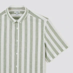 Chemisette Regular Rayures Coton Lin -Men's Clothing Soldes Boutique 1003541 16000 V8