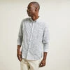 Chemise Regular Imprimé Fleur Coton Lin -Men's Clothing Soldes Boutique 1003544 10009 V1