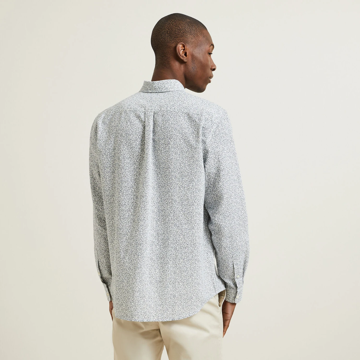 Chemise Regular Imprimé Fleur Coton Lin 6 Chemise Regular Imprimé Fleur Coton Lin – Image 6