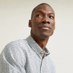 Chemise Regular Imprimé Fleur Coton Lin 12 Chemise Regular Imprimé Fleur Coton Lin -Men's Clothing Soldes Boutique 1003544 10009 V4