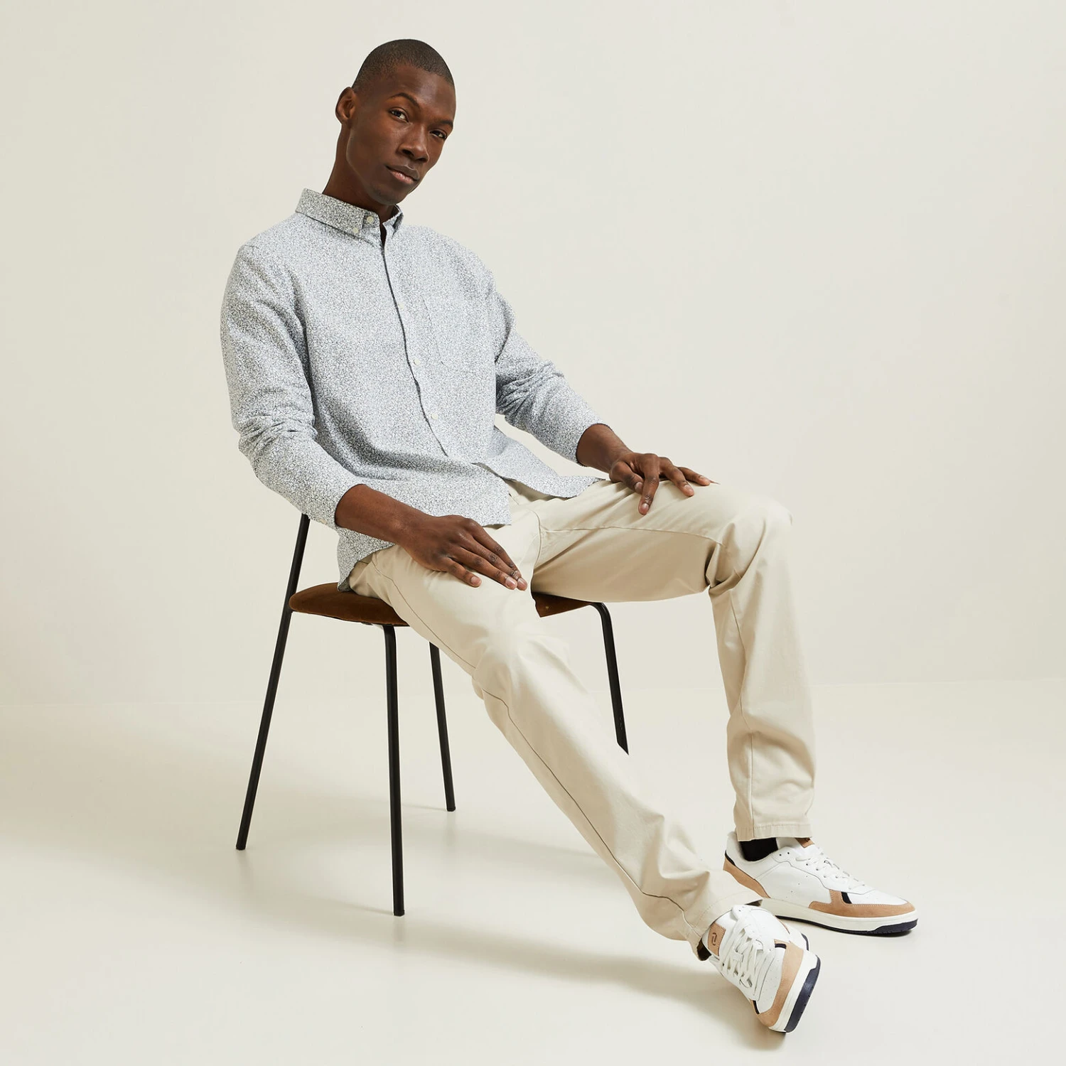 Chemise Regular Imprimé Fleur Coton Lin 2 Chemise Regular Imprimé Fleur Coton Lin – Image 2