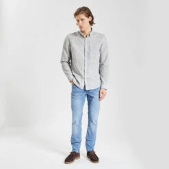 Chemise Regular Imprimé Fleur Coton Lin 13 Chemise Regular Imprimé Fleur Coton Lin -Men's Clothing Soldes Boutique 1003544 10009 V6