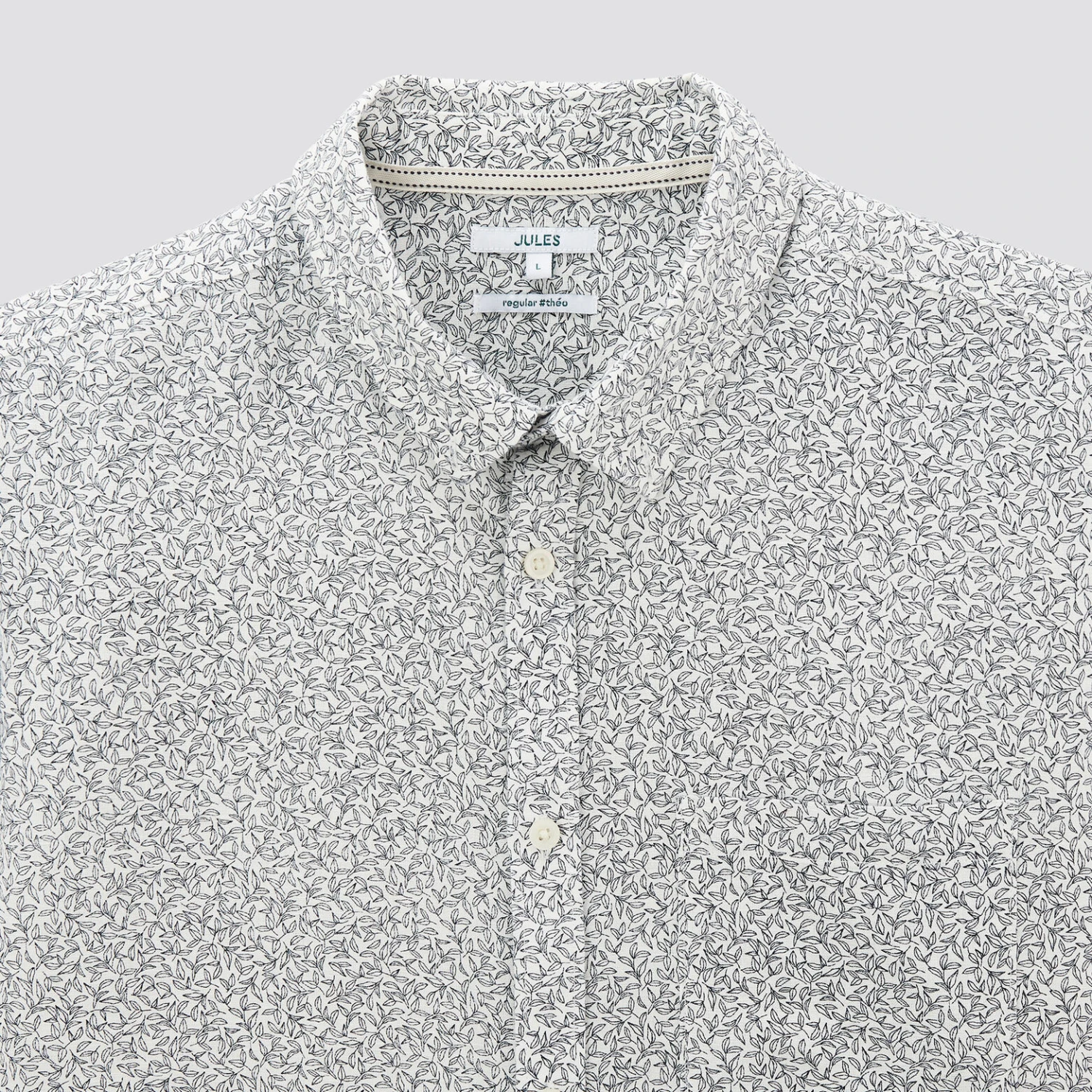 Chemise Regular Imprimé Fleur Coton Lin 8 Chemise Regular Imprimé Fleur Coton Lin – Image 8