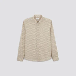 Chemise Regular Micro Geo Coton -Men's Clothing Soldes Boutique 1003587 10400 V11