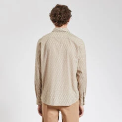 Chemise Regular Micro Geo Coton -Men's Clothing Soldes Boutique 1003587 10400 V3