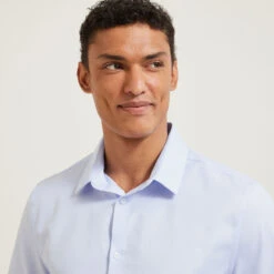 Chemisette Regular Sans Repassage Unie Coton -Men's Clothing Soldes Boutique 1003609 11000 V4