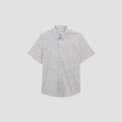 Chemisette Slim Imprimé Géométrique Coton Biologiq 13 Chemisette Slim Imprimé Géométrique Coton Biologiq -Men's Clothing Soldes Boutique 1003610 10000 V11