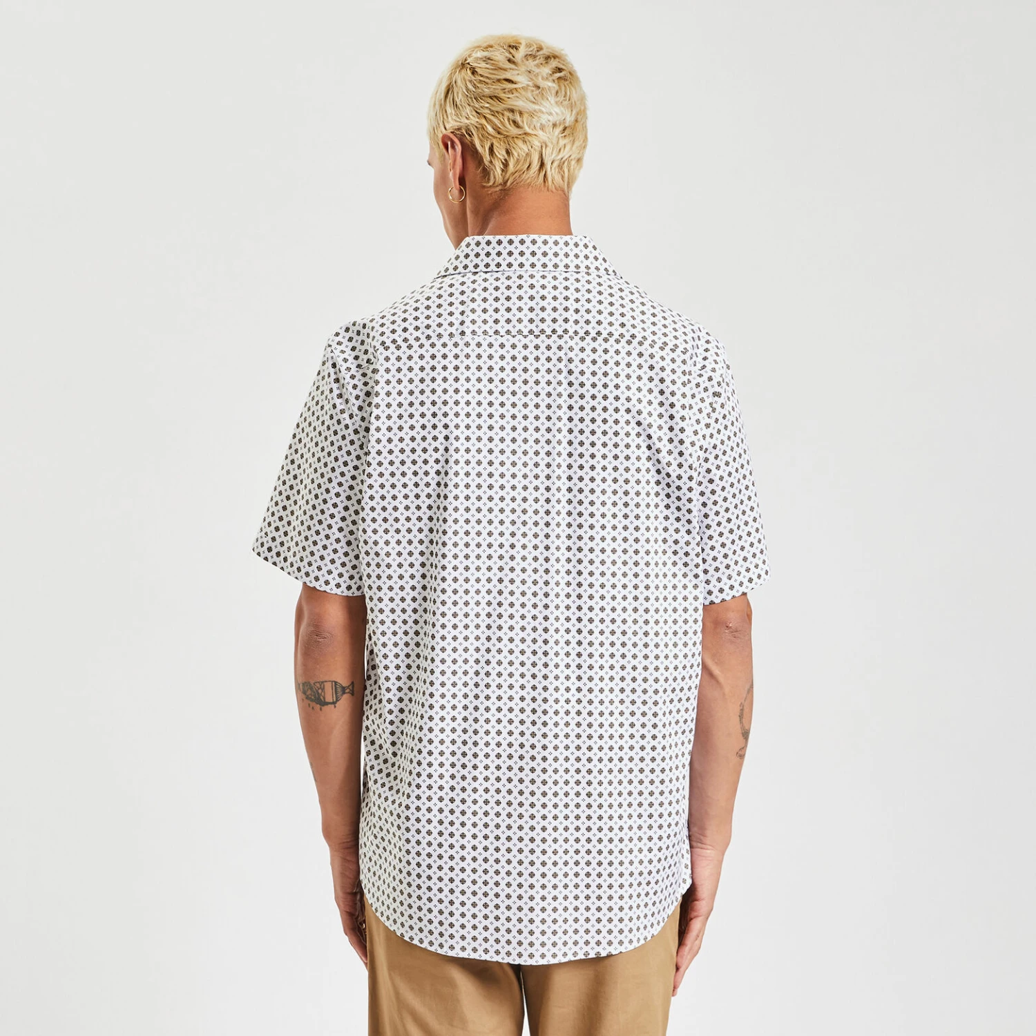 Chemisette Slim Imprimé Géométrique Coton Biologiq 5 Chemisette Slim Imprimé Géométrique Coton Biologiq – Image 5