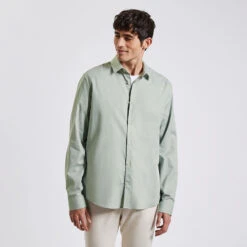 Chemise Slim Oxford Unie Coton