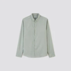 Chemise Slim Oxford Unie Coton -Men's Clothing Soldes Boutique 1003690 16013 V11