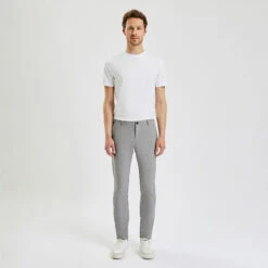 Pantalon Chino Slim Motif Pied De Puce -Men's Clothing Soldes Boutique 1003737 18118 V2