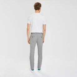 Pantalon Chino Slim Motif Pied De Puce -Men's Clothing Soldes Boutique 1003737 18118 V3