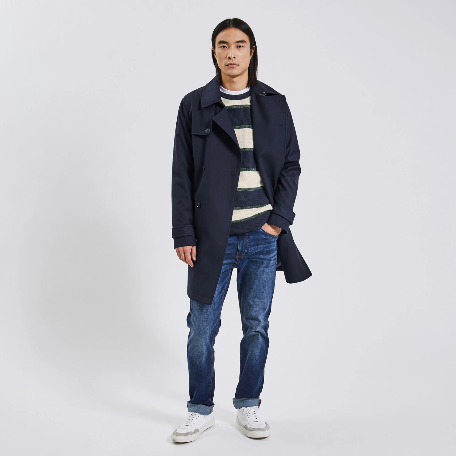 Pull Col Rond à Rayures 4 Pull Col Rond à Rayures – Image 4