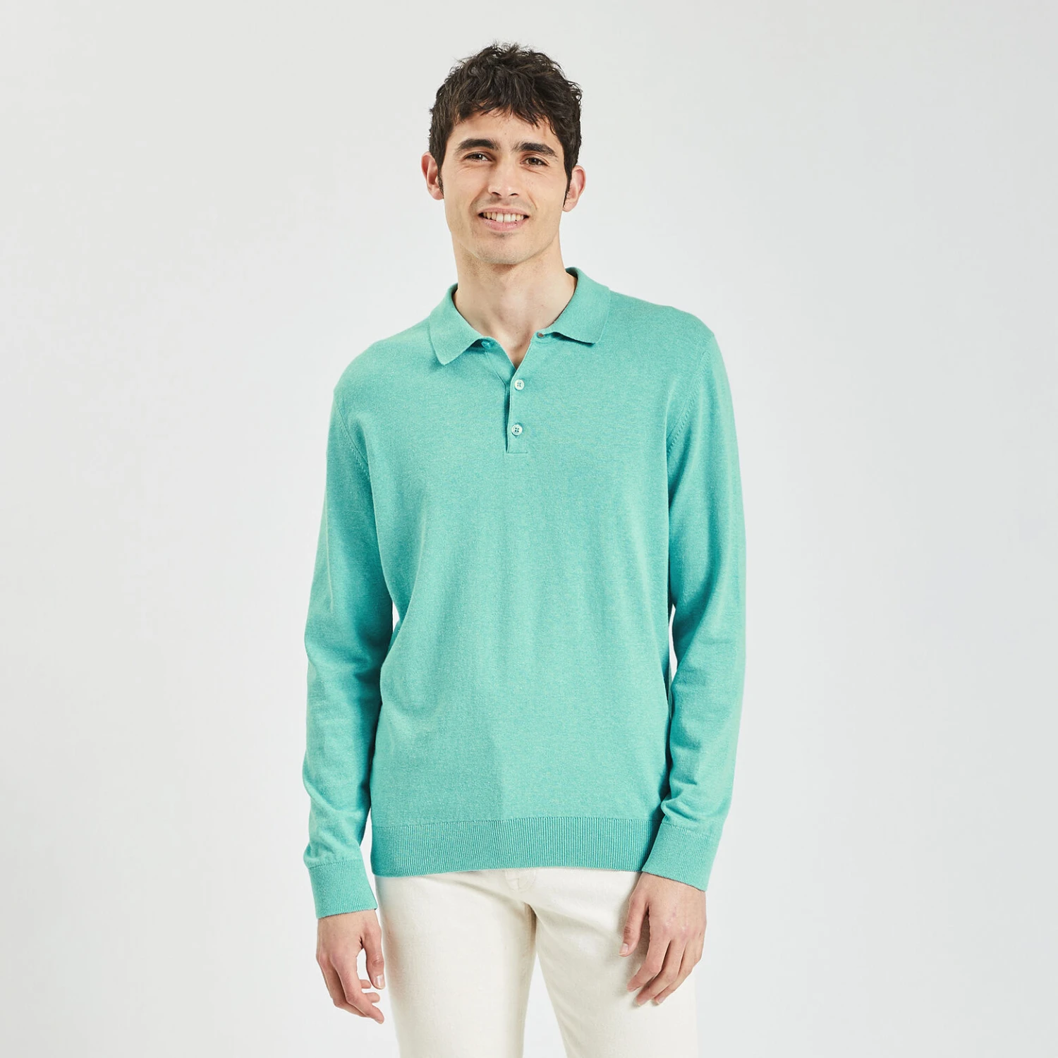 Polo à Manches Longues En Maille 1 Polo à Manches Longues En Maille