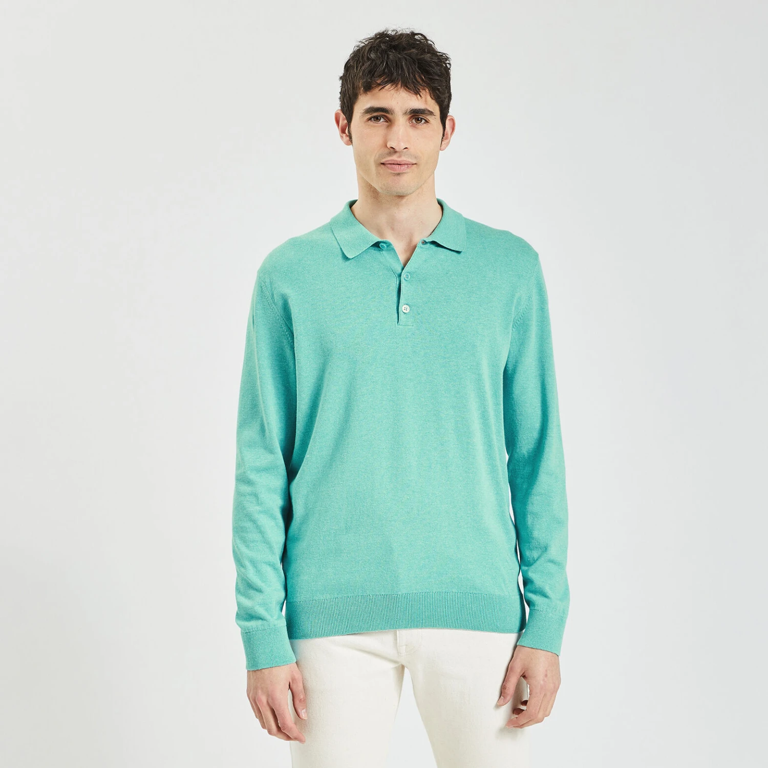 Polo à Manches Longues En Maille 5 Polo à Manches Longues En Maille – Image 5