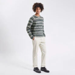 Pull Col Rond à Motif Jacquard -Men's Clothing Soldes Boutique 1003761 18420 V5