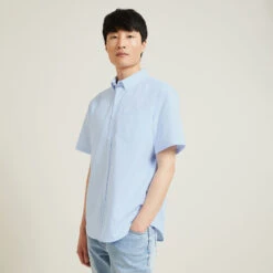 Chemisette Regular Micro Points Coton Dobby