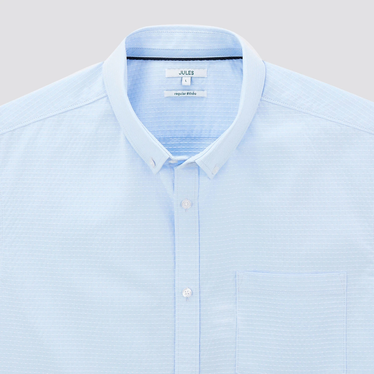 Chemisette Regular Micro Points Coton Dobby 7 Chemisette Regular Micro Points Coton Dobby – Image 7