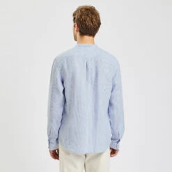 Chemise Regular Col Mao Rayures Lin 15 Chemise Regular Col Mao Rayures Lin -Men's Clothing Soldes Boutique 1003792 19000 V3