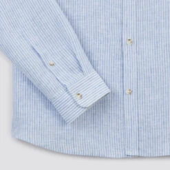 Chemise Regular Col Mao Rayures Lin 18 Chemise Regular Col Mao Rayures Lin -Men's Clothing Soldes Boutique 1003792 19000 V9