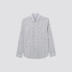 Chemise Slim Imprimé Fleur Coton Biologique