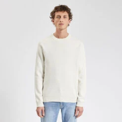 Pull à Col Rond Essentiel 13 Pull à Col Rond Essentiel -Men's Clothing Soldes Boutique 1003947 10100 V2