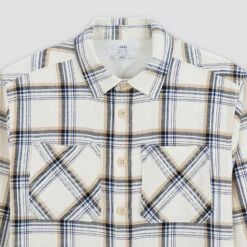 Chemise Regular Carreaux Coton Recyclé Flammé -Men's Clothing Soldes Boutique 1004075 10100 V8