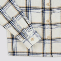 Chemise Regular Carreaux Coton Recyclé Flammé -Men's Clothing Soldes Boutique 1004075 10100 V9