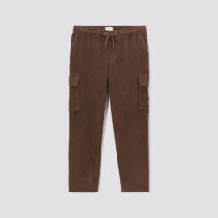 Pantalon Forme Cargo En Velours Coton Recyclé