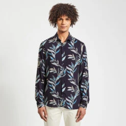 Chemise Slim Imprimé Feuilles Viscose 12 Chemise Slim Imprimé Feuilles Viscose -Men's Clothing Soldes Boutique 1004168 11214 V2