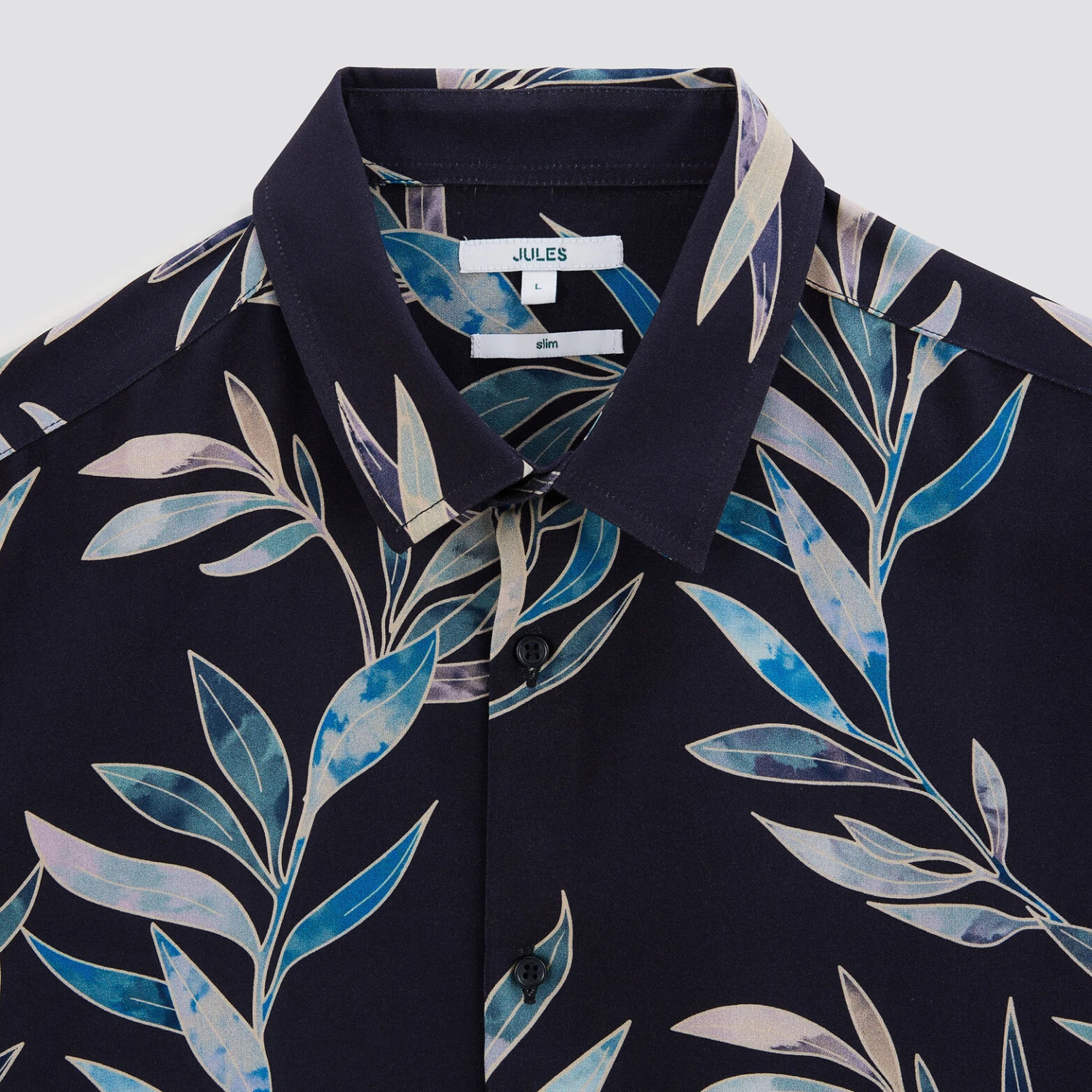 Chemise Slim Imprimé Feuilles Viscose 7 Chemise Slim Imprimé Feuilles Viscose – Image 7