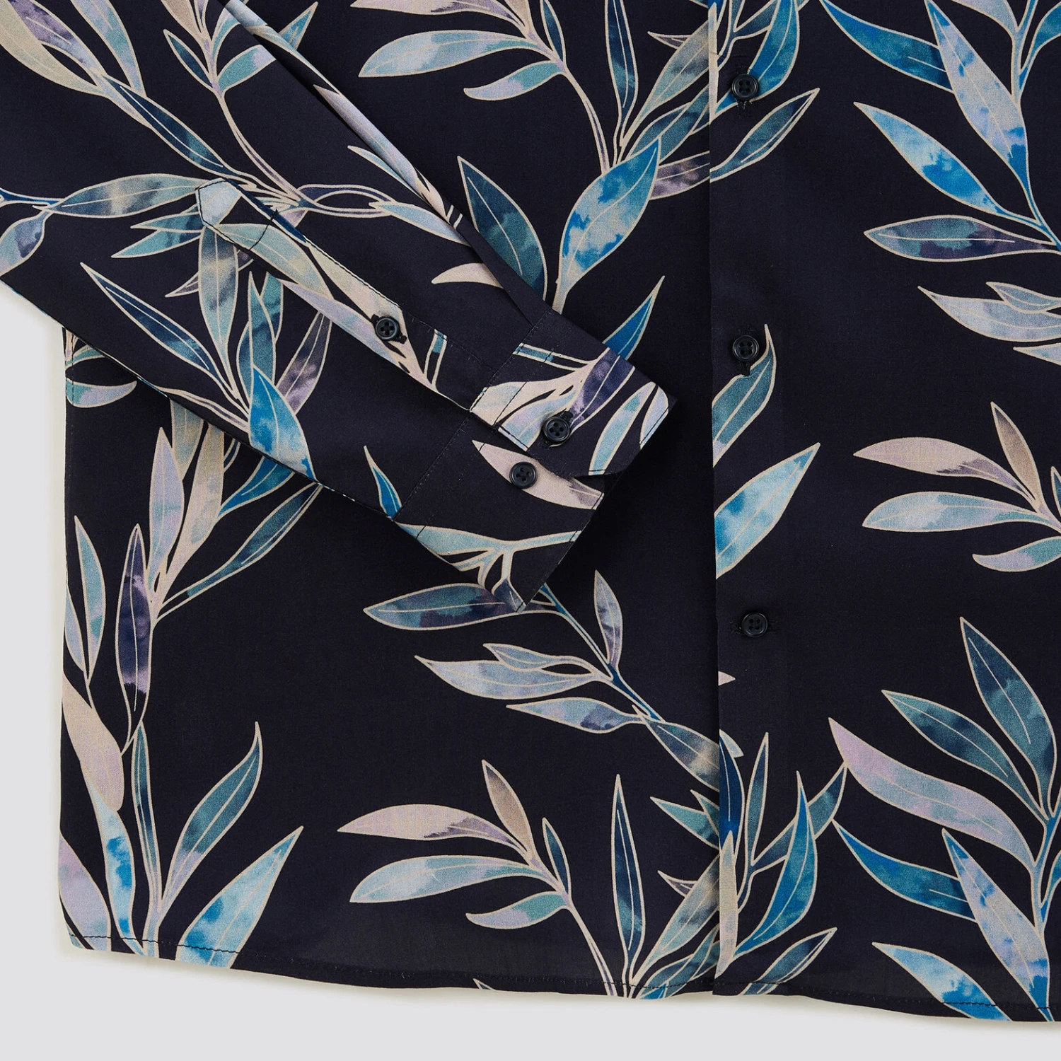 Chemise Slim Imprimé Feuilles Viscose 8 Chemise Slim Imprimé Feuilles Viscose – Image 8