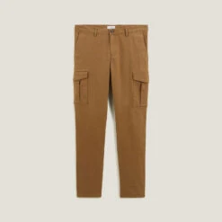 Pantalon Chino Cargo Droit Poches Côtés