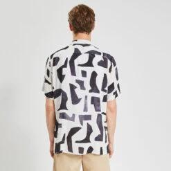 Chemisette Regular Imprimé Géométrique Viscose -Men's Clothing Soldes Boutique 1004486 18000 V3