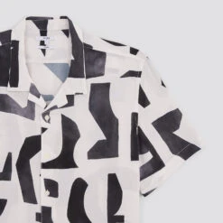 Chemisette Regular Imprimé Géométrique Viscose -Men's Clothing Soldes Boutique 1004486 18000 V8