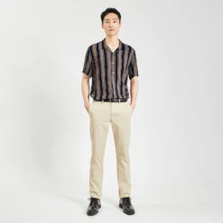 Chemisette Regular Rayures Viscose Ecovero -Men's Clothing Soldes Boutique 1004487 17000 V6