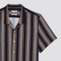 Chemisette Regular Rayures Viscose Ecovero -Men's Clothing Soldes Boutique 1004487 17000 V8