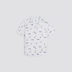 Chemisette Regular Imprimé Paysages Coton Flammé -Men's Clothing Soldes Boutique 1004488 10100 V11