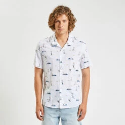 Chemisette Regular Imprimé Paysages Coton Flammé -Men's Clothing Soldes Boutique 1004488 10100 V2