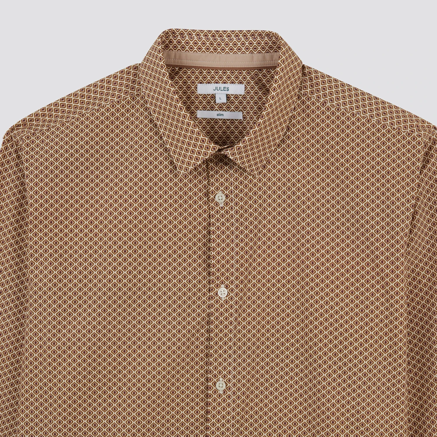 Chemise Slim Imprimé Géométrique Coton Biologique 2 Chemise Slim Imprimé Géométrique Coton Biologique – Image 2