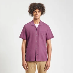 Chemisette Regular Unie Coton Plissé -Men's Clothing Soldes Boutique 1004566 15022 V2