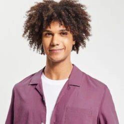 Chemisette Regular Unie Coton Plissé -Men's Clothing Soldes Boutique 1004566 15022 V4